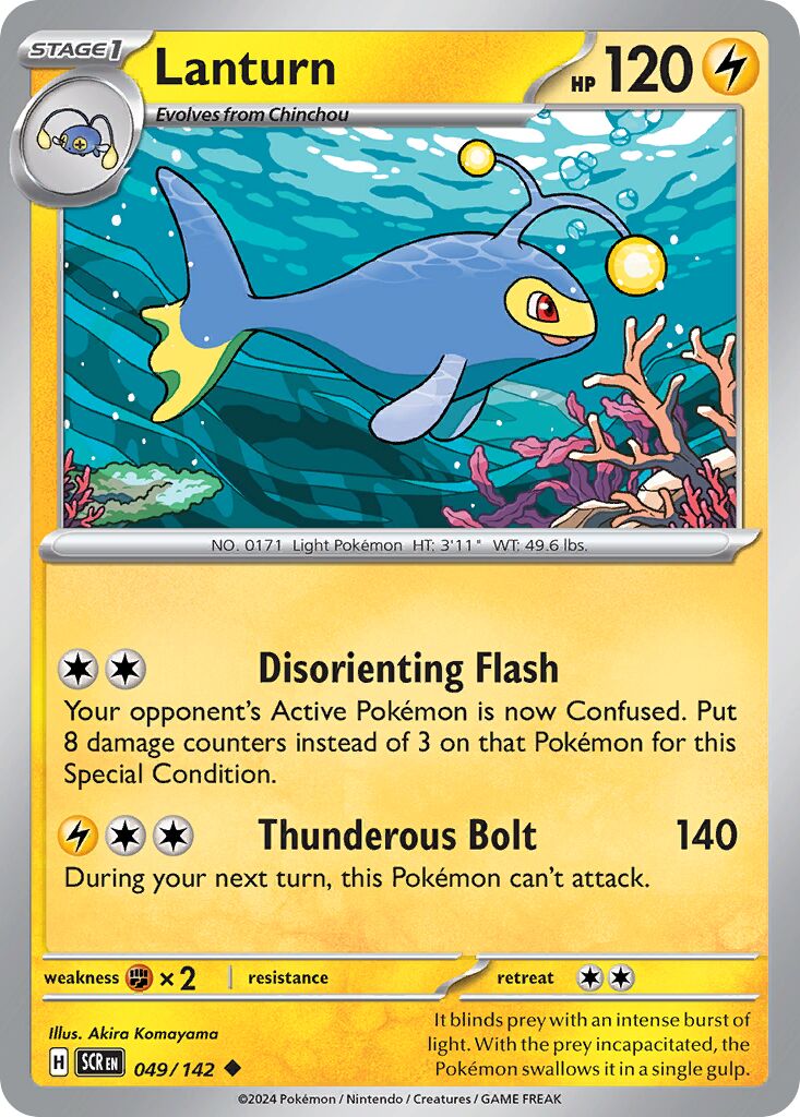 Lanturn 049/142 — Stellar Crown (English Pokémon TCG card)