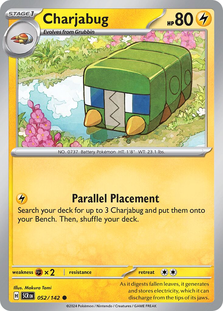 Charjabug 052/142 — Stellar Crown (English Pokémon TCG card)