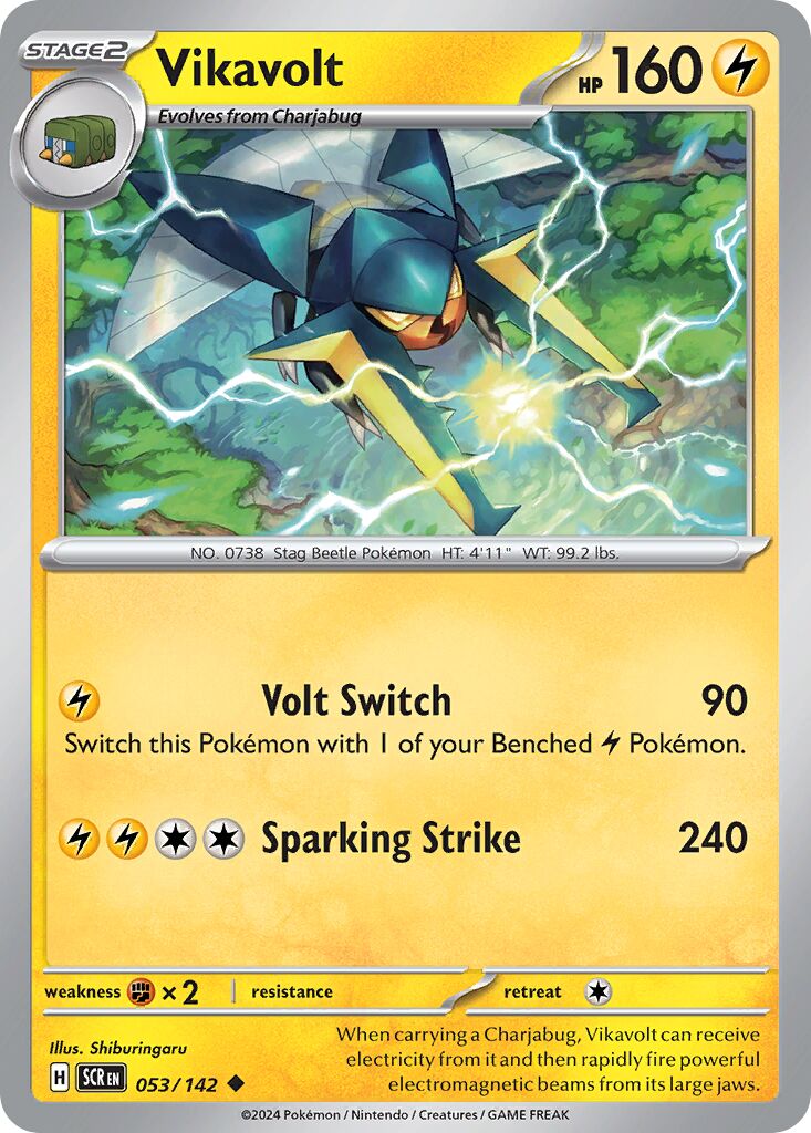 Vikavolt 053/142 — Stellar Crown (English Pokémon TCG card)