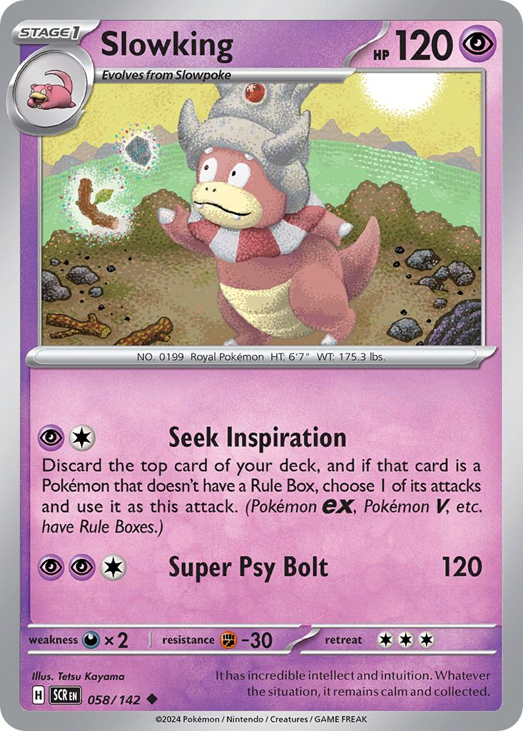 Slowking 058/142 — Stellar Crown (English Pokémon TCG card)