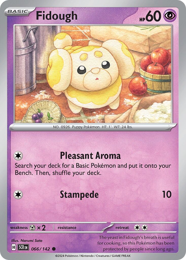 Fidough 066/142 — Stellar Crown (English Pokémon TCG card)