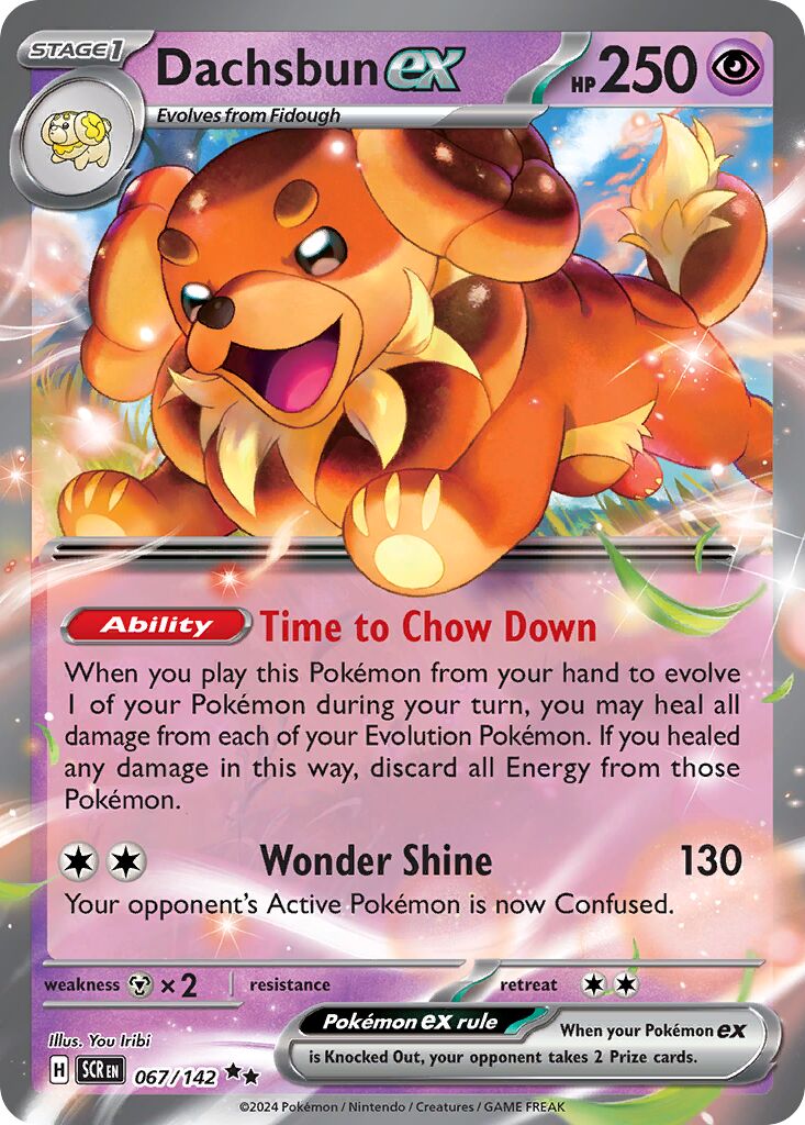 Dachsbun ex 067/142 — Stellar Crown (English Pokémon TCG card)