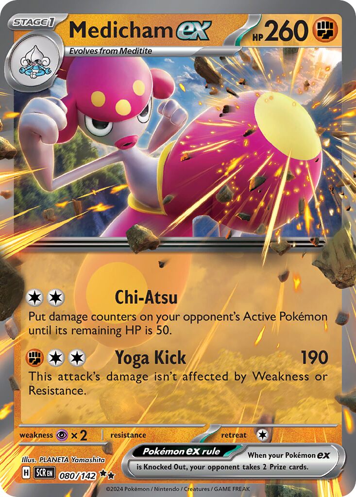 Medicham ex 080/142 — Stellar Crown (English Pokémon TCG card)