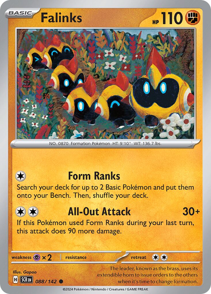 Falinks 088/142 — Stellar Crown (English Pokémon TCG card)