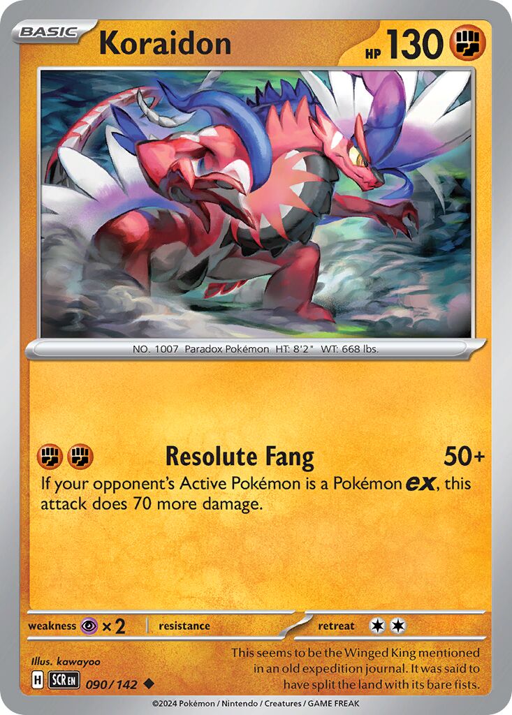 Koraidon 090/142 — Stellar Crown (English Pokémon TCG card)