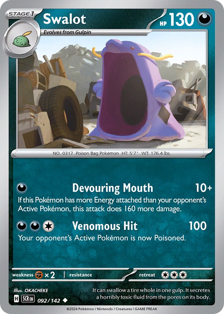 Swalot 092/142 — Stellar Crown (English Pokémon TCG card)
