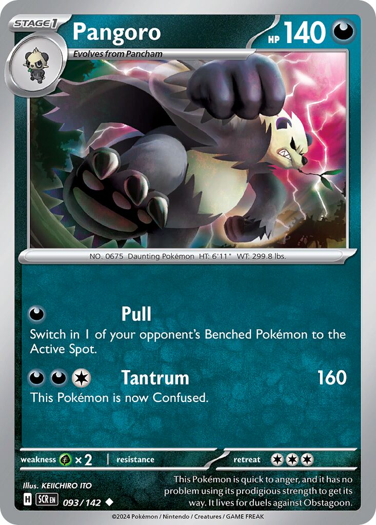 Pangoro 093/142 — Stellar Crown (English Pokémon TCG card)
