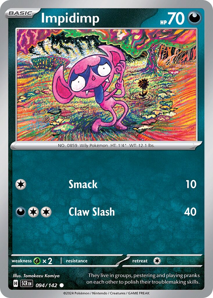 Impidimp 094/142 — Stellar Crown (English Pokémon TCG card)