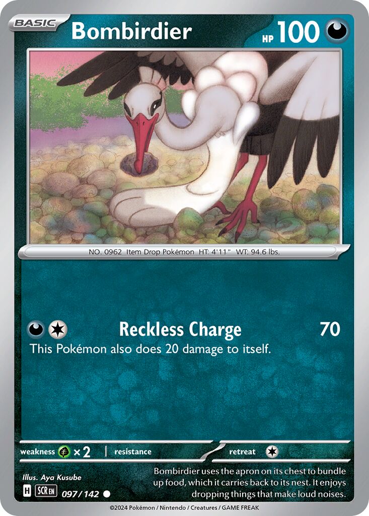 Bombirdier 097/142 — Stellar Crown (English Pokémon TCG card)