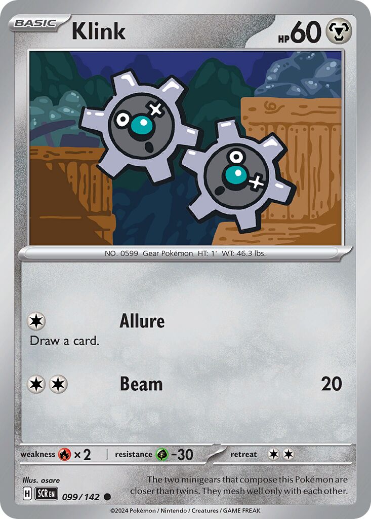 Klink 099/142 — Stellar Crown (English Pokémon TCG card)