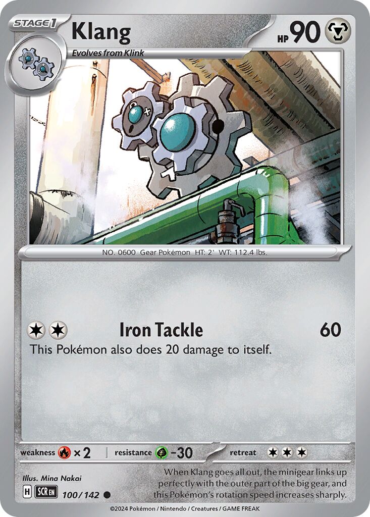 Klang 100/142 — Stellar Crown (English Pokémon TCG card)