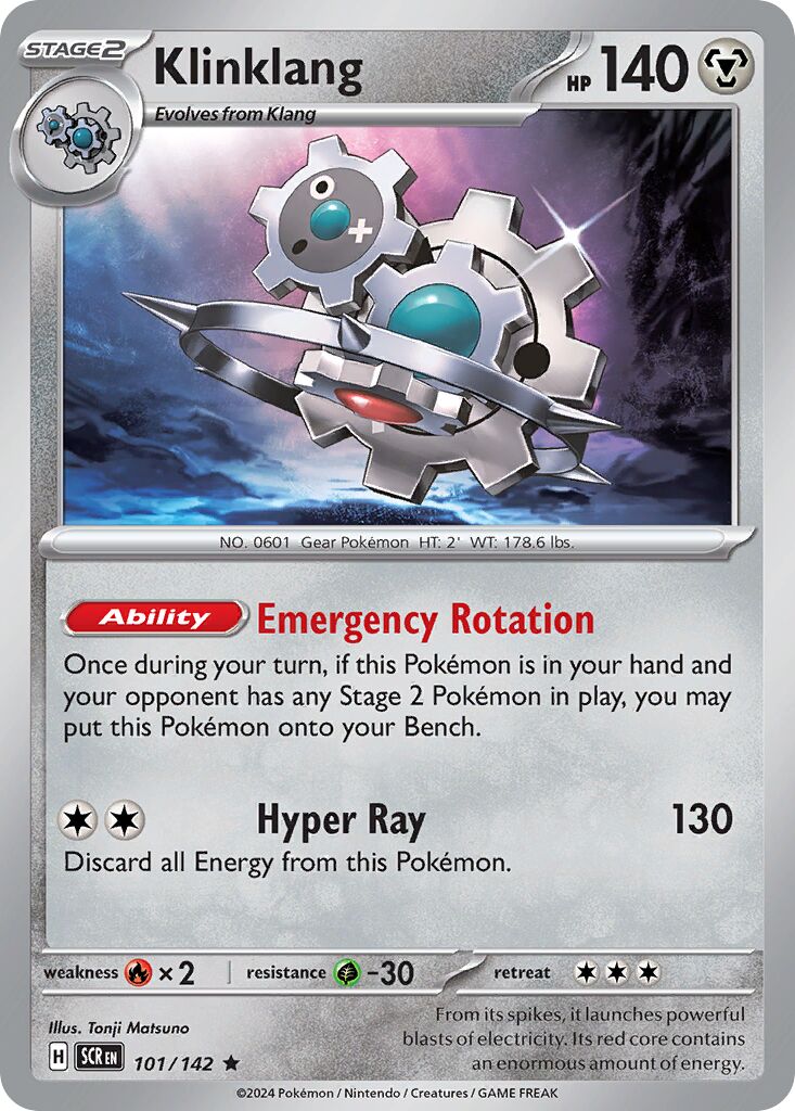 Klinklang 101/142 — Stellar Crown (English Pokémon TCG card)