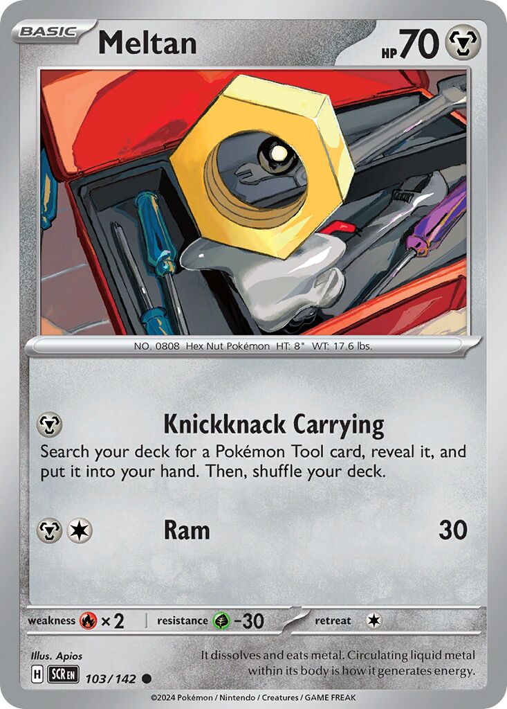 Meltan 103/142 — Stellar Crown (English Pokémon TCG card)