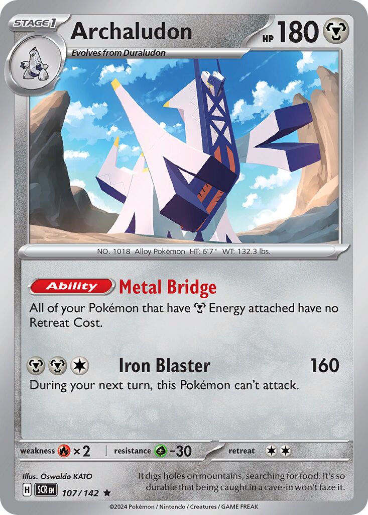 Archaludon 107/142 — Stellar Crown (English Pokémon TCG card)