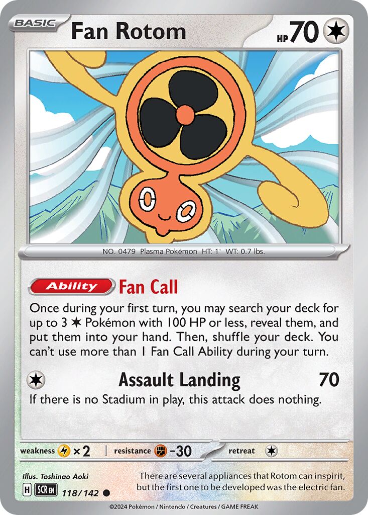 Fan Rotom 118/142 — Stellar Crown (English Pokémon TCG card)
