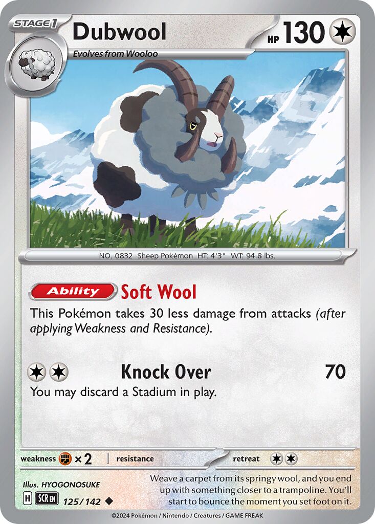 Dubwool 125/142 — Stellar Crown (English Pokémon TCG card)