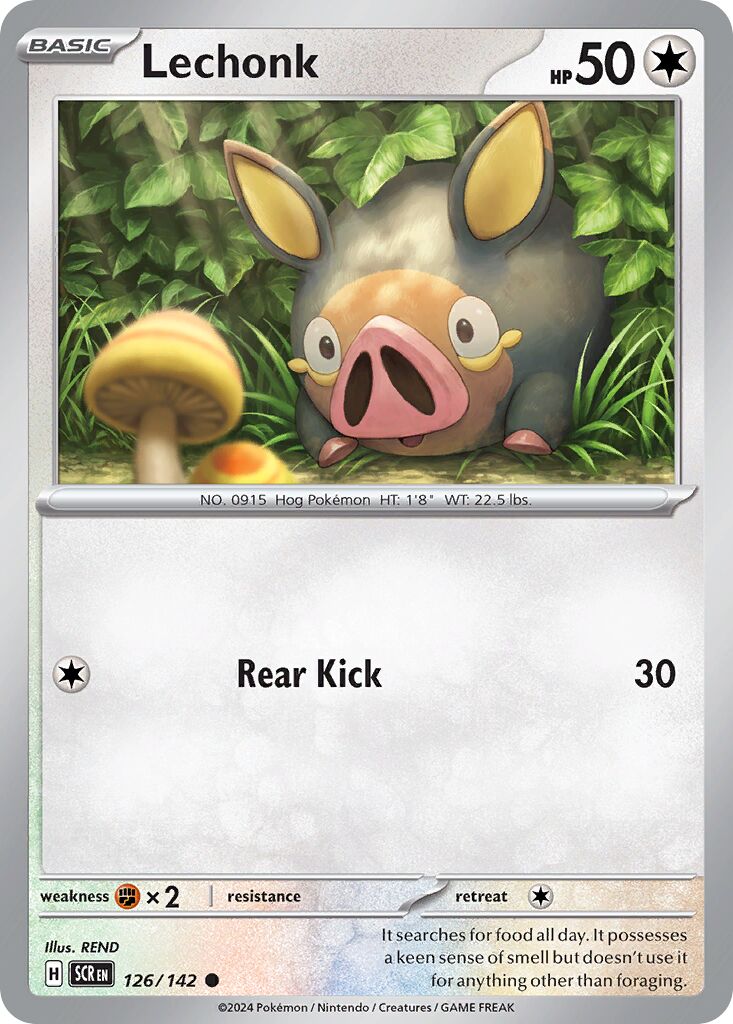 Lechonk 126/142 — Stellar Crown (English Pokémon TCG card)