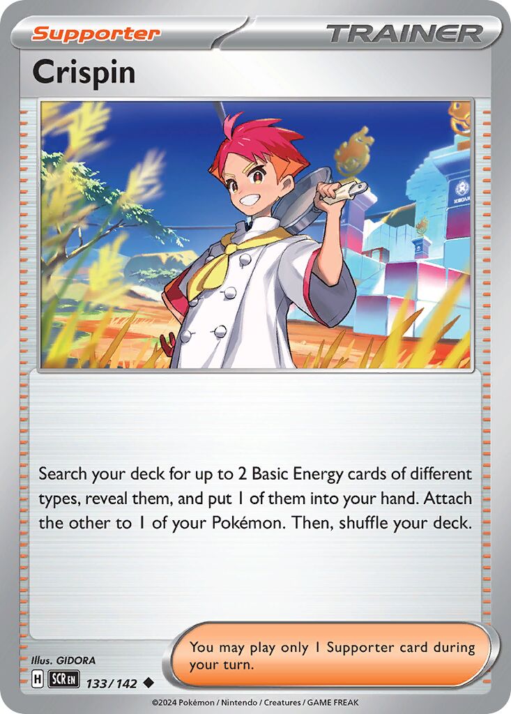 Crispin 133/142 — Stellar Crown (English Pokémon TCG card)