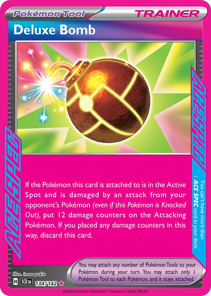 Deluxe Bomb 134/142 — Stellar Crown (English Pokémon TCG card)
