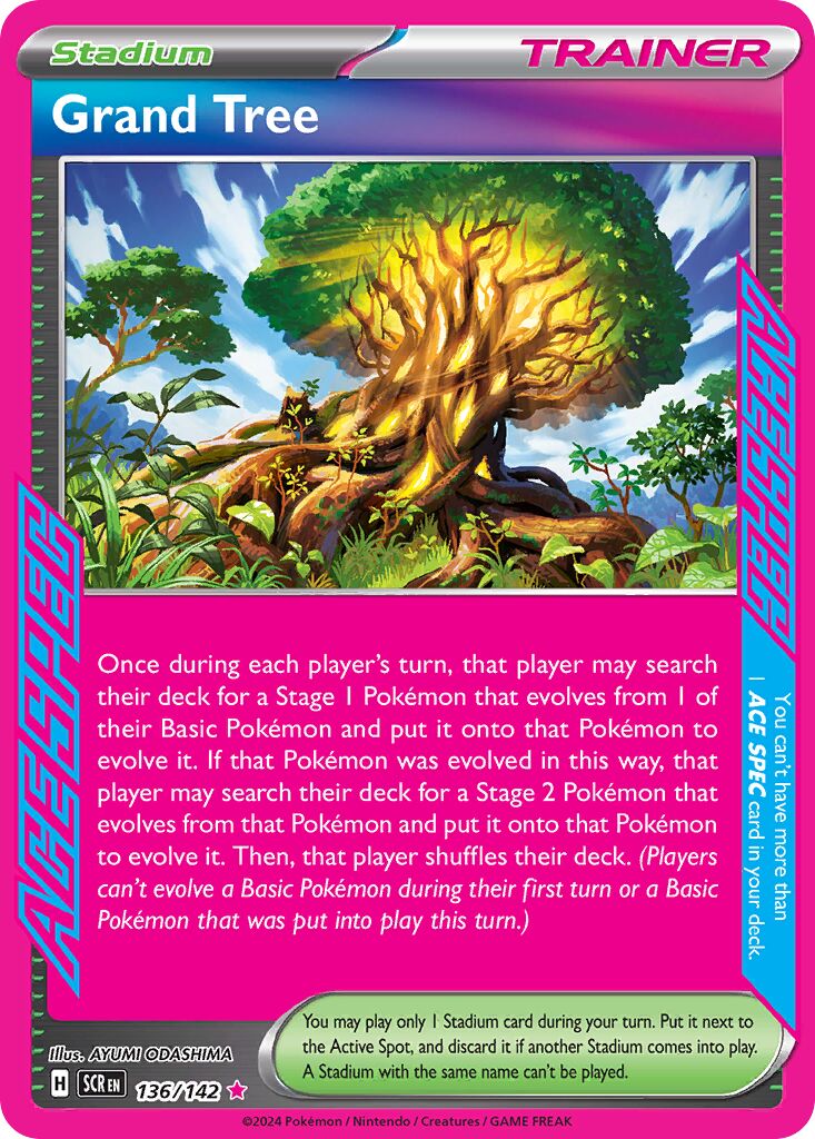 Grand Tree 136/142 — Stellar Crown (English Pokémon TCG card)