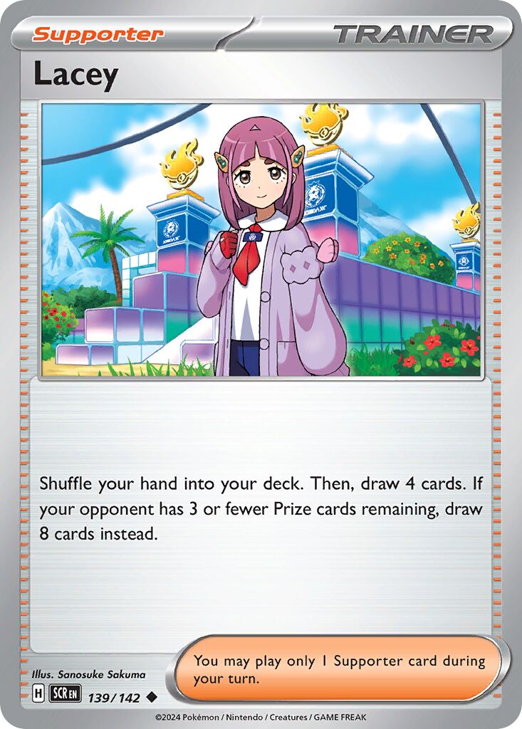 Lacey 139/142 — Stellar Crown (English Pokémon TCG card)
