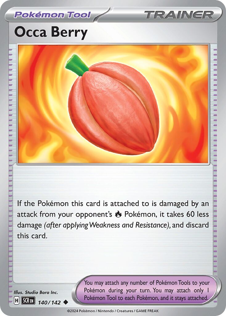 Occa Berry 140/142 — Stellar Crown (English Pokémon TCG card)