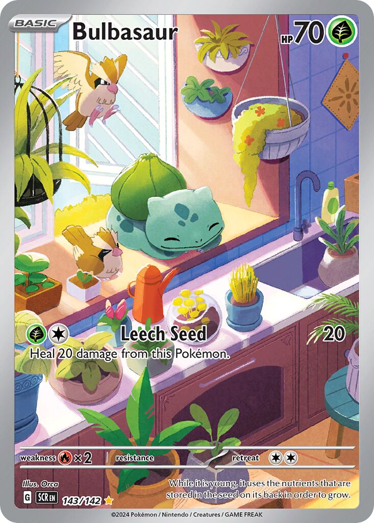 Bulbasaur 143/142 — Stellar Crown (English Pokémon TCG card)