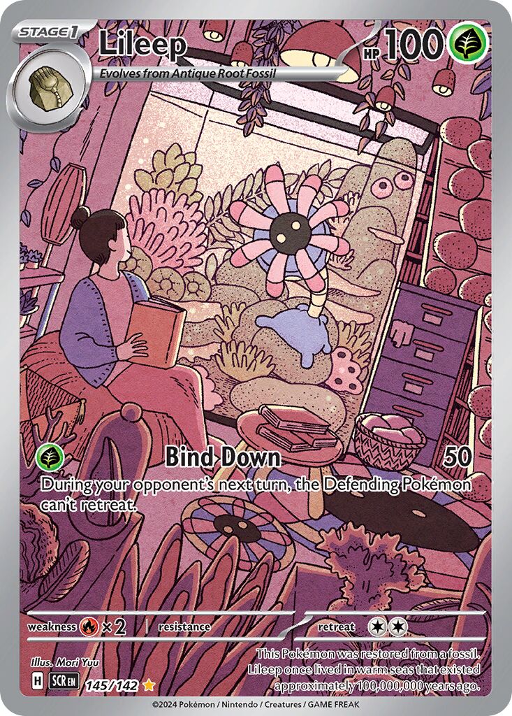 Lileep 145/142 — Stellar Crown (English Pokémon TCG card)