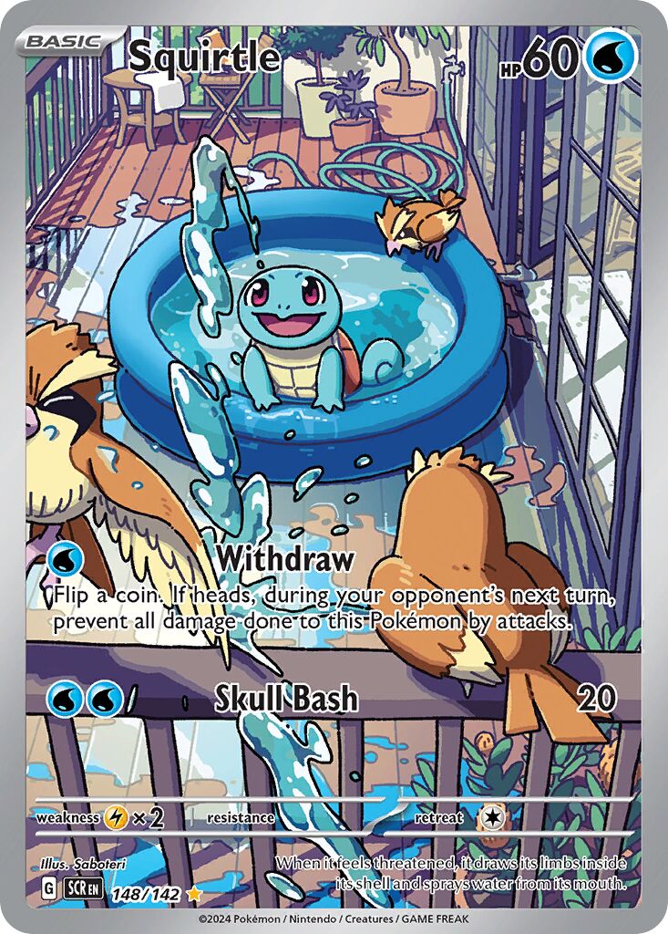 Squirtle 148/142 — Stellar Crown (English Pokémon TCG card)