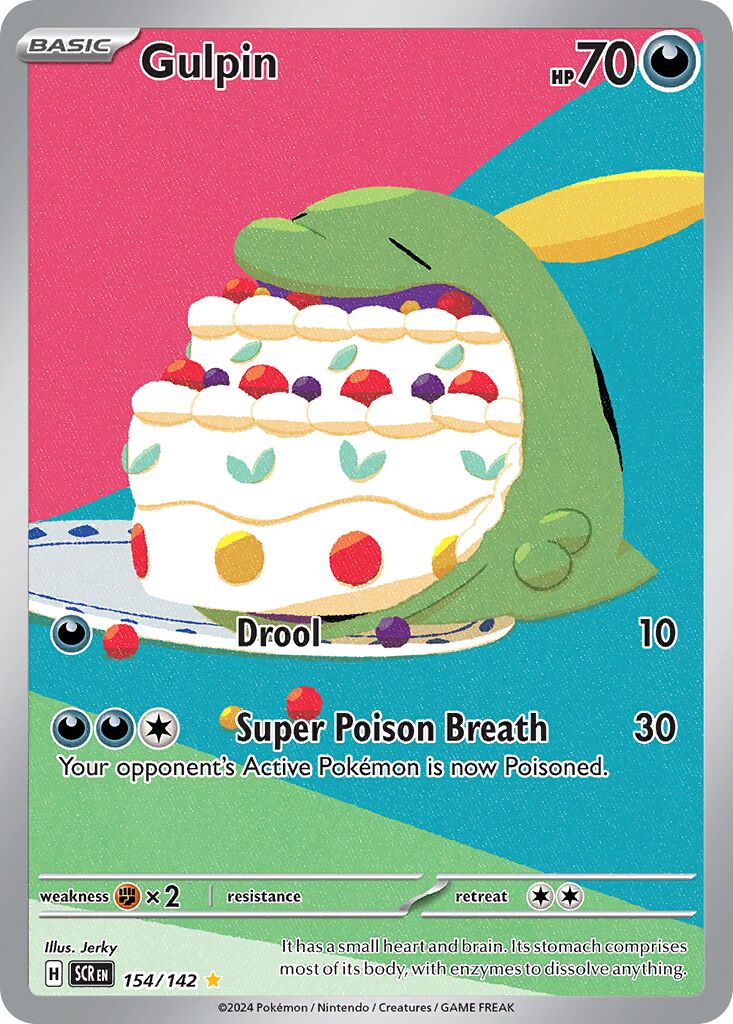 Gulpin 154/142 — Stellar Crown (English Pokémon TCG card)