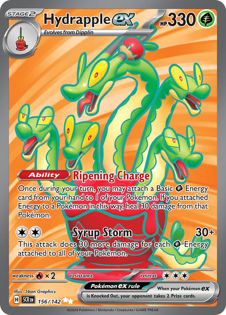 Hydrapple ex 156/142 — Stellar Crown (English Pokémon TCG card)