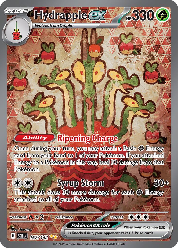 Hydrapple ex 167/142 — Stellar Crown (English Pokémon TCG card)