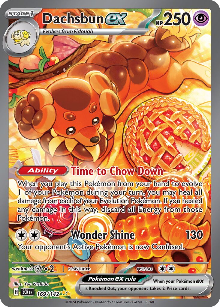 Dachsbun ex 169/142 — Stellar Crown (English Pokémon TCG card)