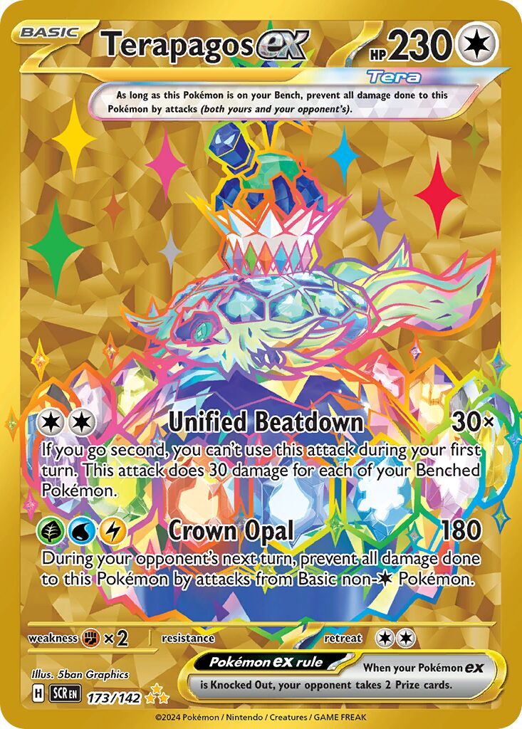 Terapagos ex 173/142 — Stellar Crown (English Pokémon TCG card)