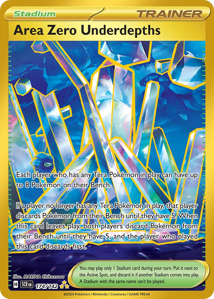 Area Zero Underdepths 174/142 — Stellar Crown (English Pokémon TCG card)