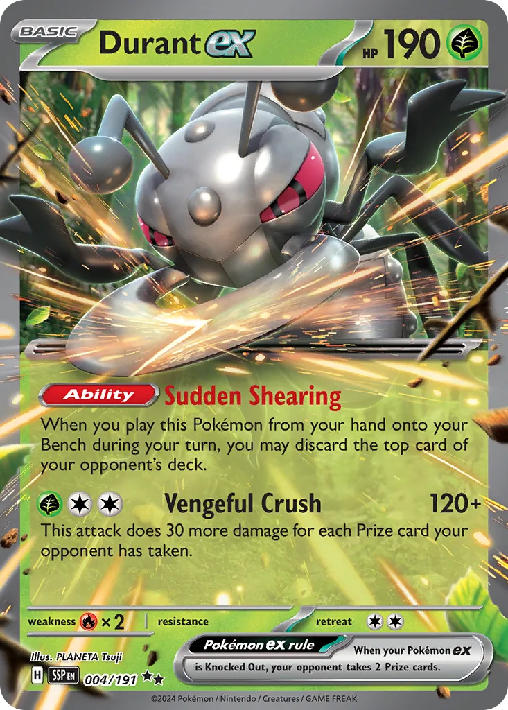 Durant ex 004/191 — Surging Sparks (English Pokémon TCG card)