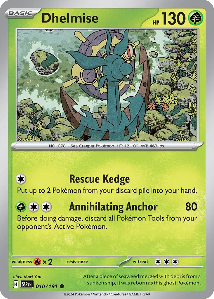 Dhelmise 010/191 — Surging Sparks (English Pokémon TCG card)