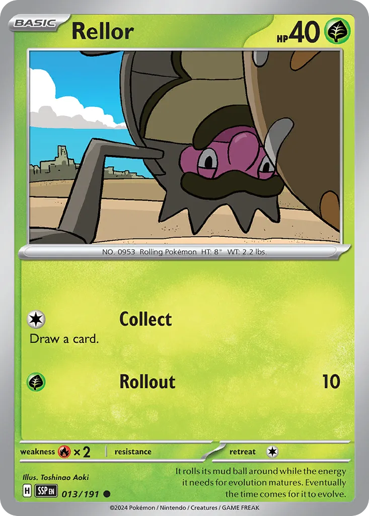Rellor 013/191 — Surging Sparks (English Pokémon TCG card)