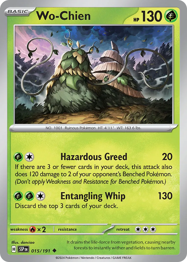 Wo-Chien 015/191 — Surging Sparks (English Pokémon TCG card)