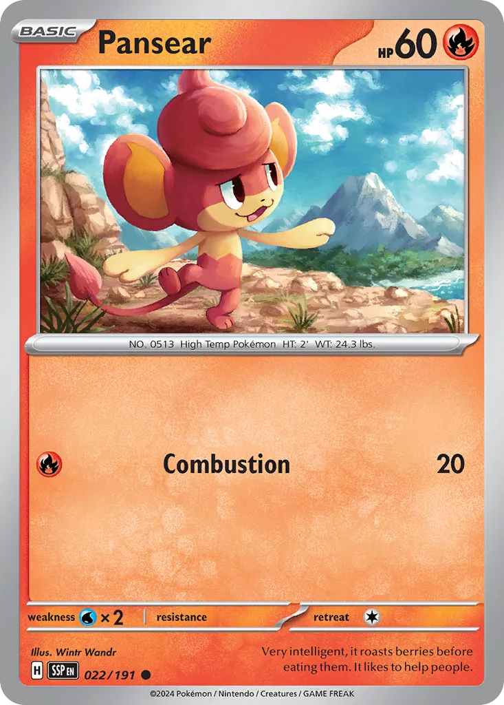 Pansear 022/191 — Surging Sparks (English Pokémon TCG card)