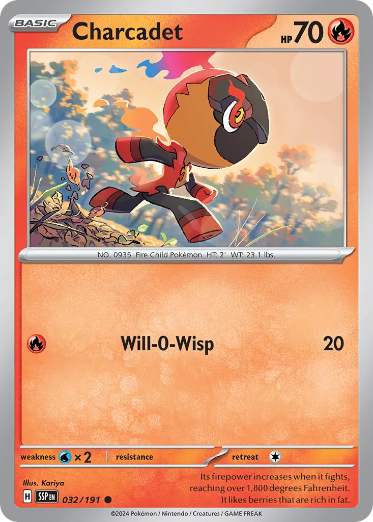 Charcadet 032/191 — Surging Sparks (English Pokémon TCG card)