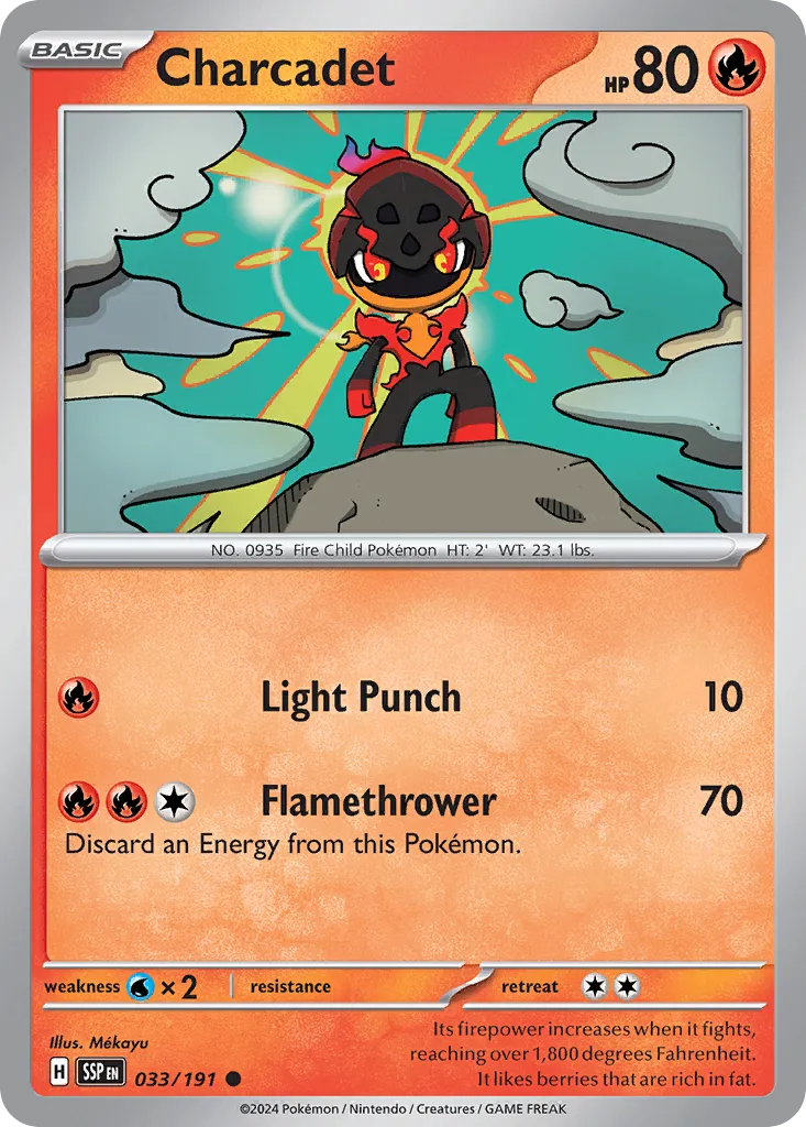 Charcadet 033/191 — Surging Sparks (English Pokémon TCG card)
