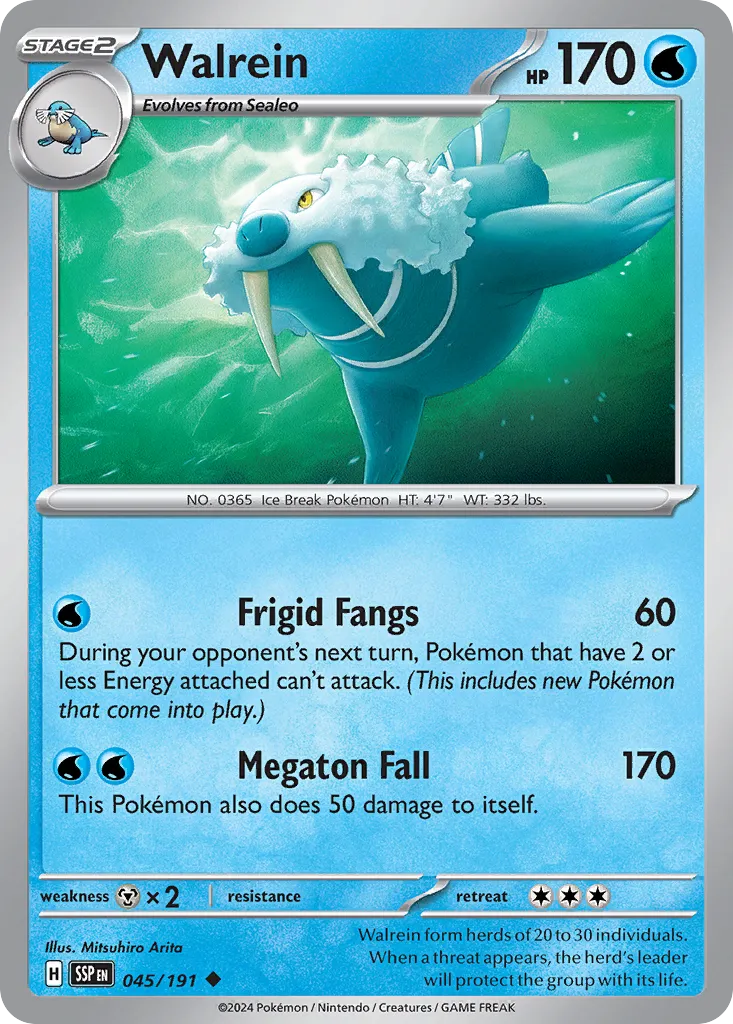 Walrein 045/191 — Surging Sparks (English Pokémon TCG card)