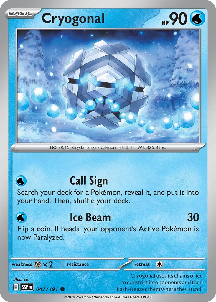 Cryogonal 047/191 — Surging Sparks (English Pokémon TCG card)