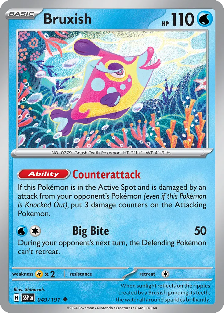 Bruxish 049/191 — Surging Sparks (English Pokémon TCG card)
