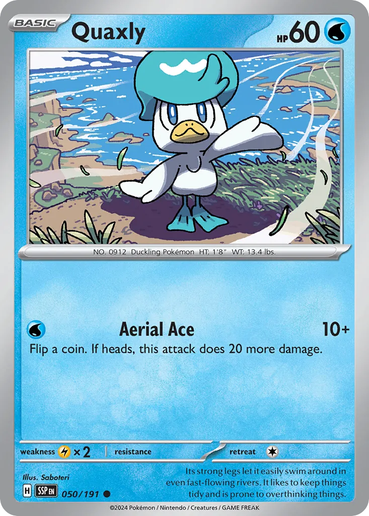 Quaxly 050/191 — Surging Sparks (English Pokémon TCG card)