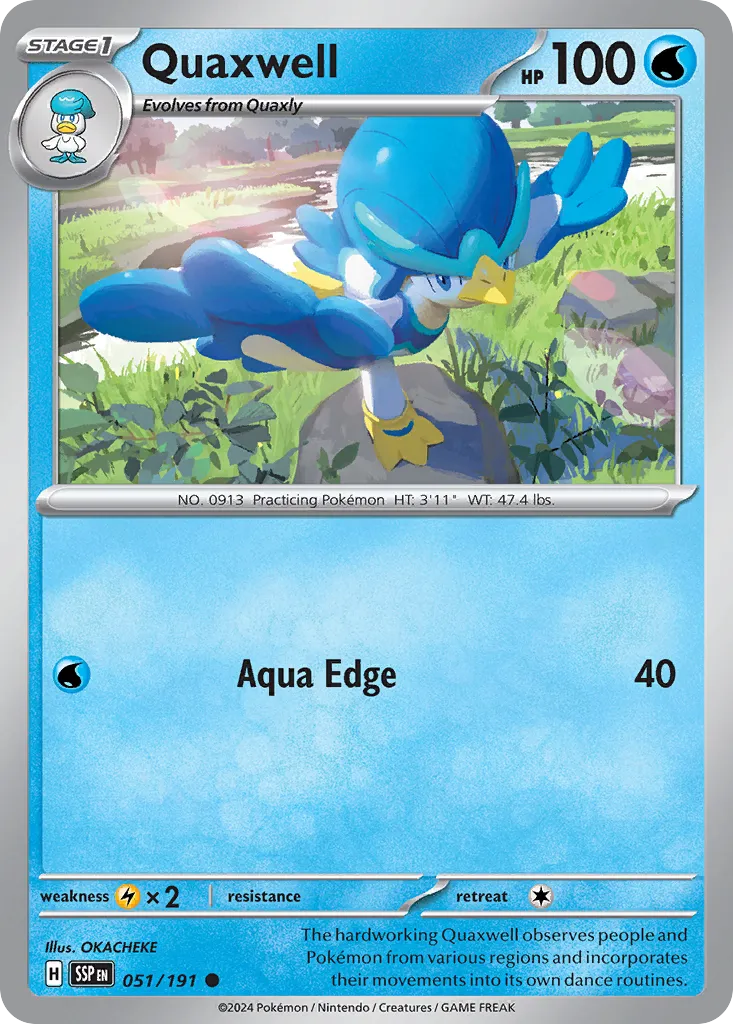 Quaxwell 051/191 — Surging Sparks (English Pokémon TCG card)
