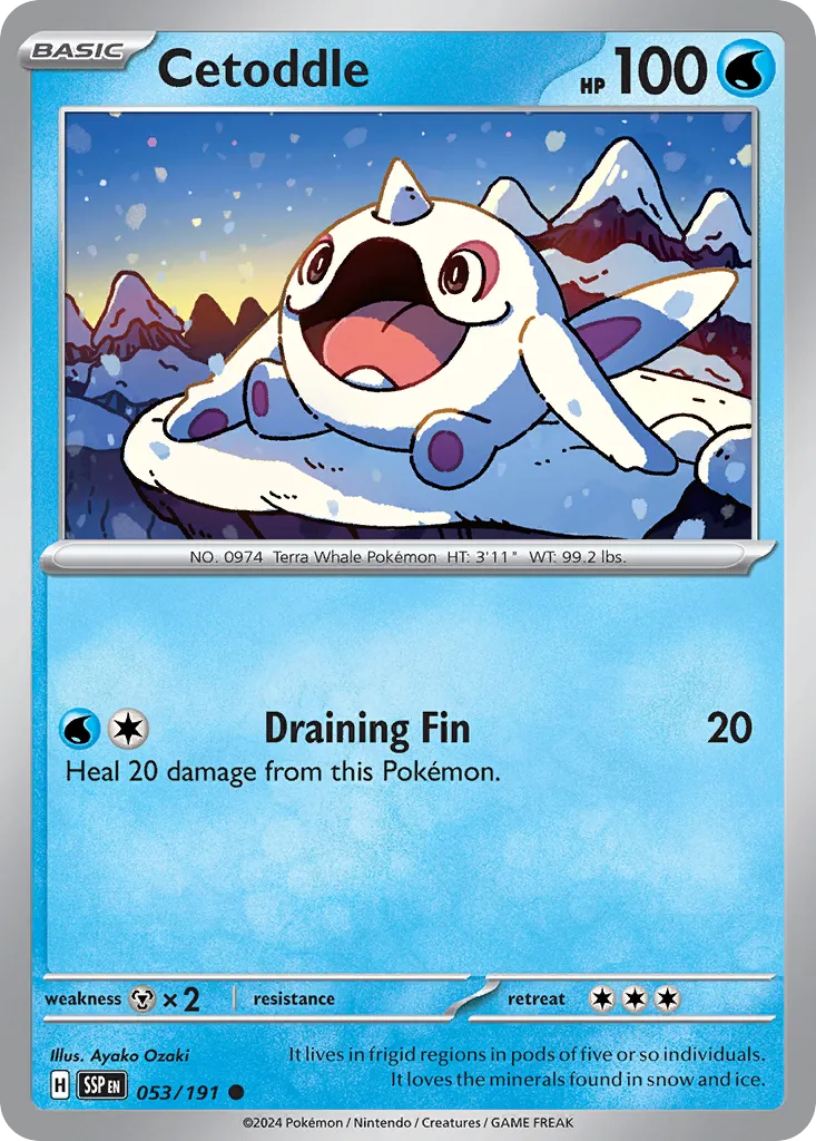 Cetoddle 053/191 — Surging Sparks (English Pokémon TCG card)