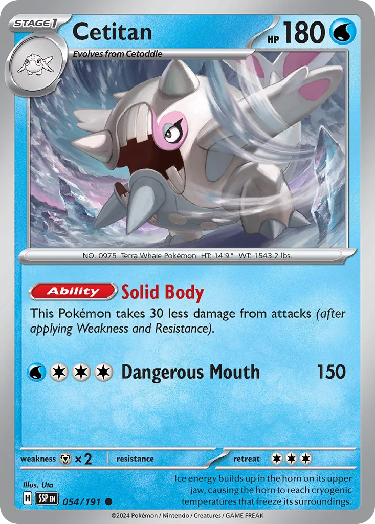 Cetitan 054/191 — Surging Sparks (English Pokémon TCG card)
