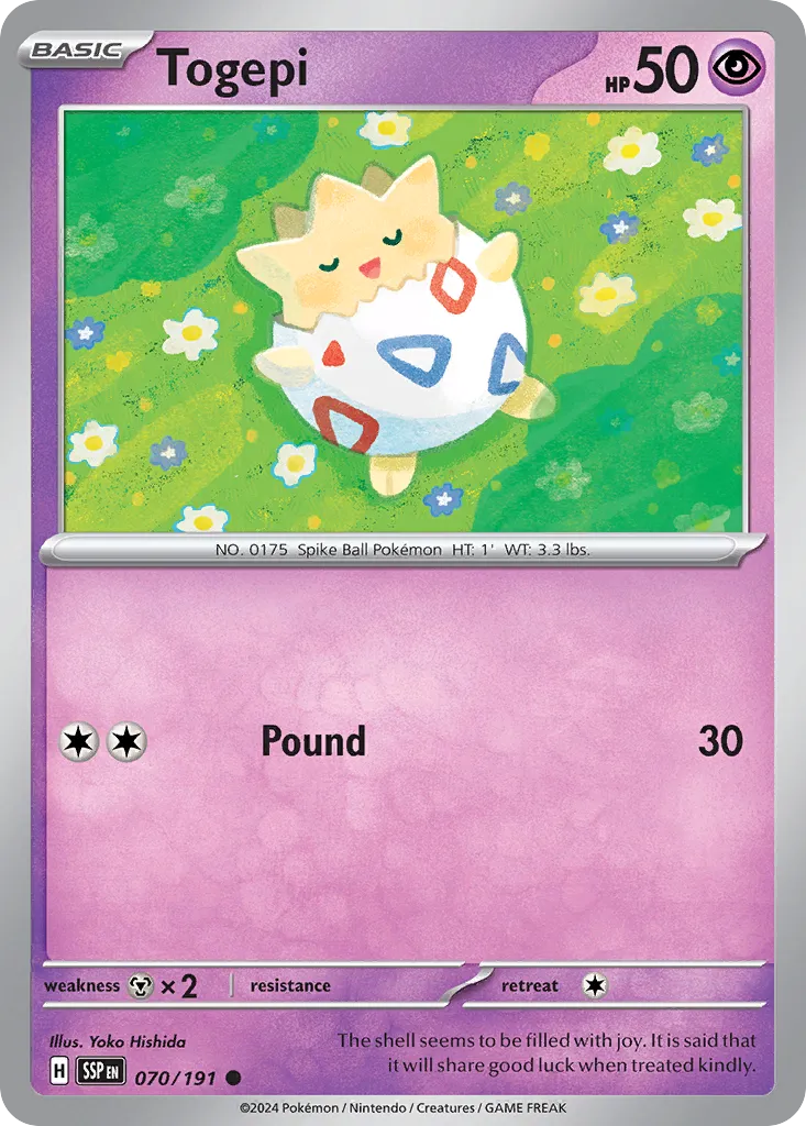 Togepi 070/191 — Surging Sparks (English Pokémon TCG card)